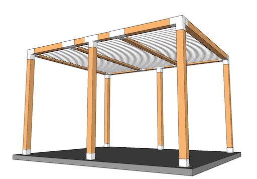 Devis en ligne structure 120mm pergola bioclimatique