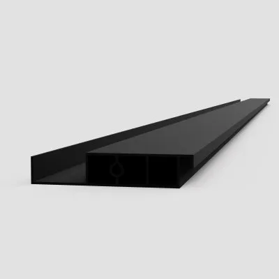 27mm Aluminum XL Blade, 2m length, RAL9005 structured MATTE BLACK