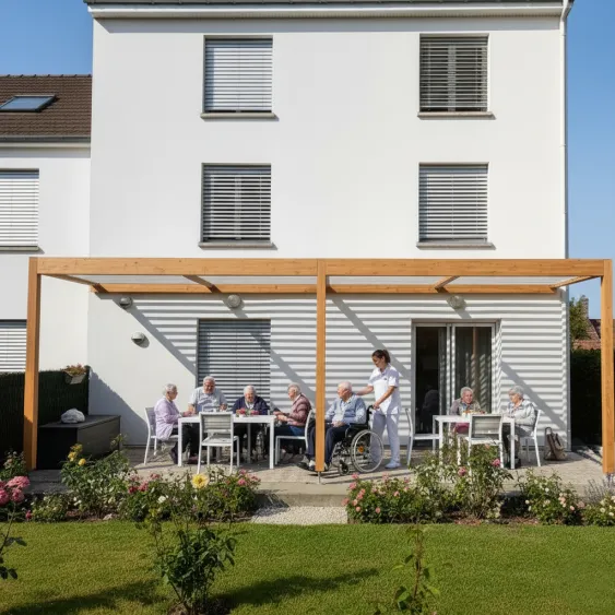 EHPAD : des moments sereins à l’ombre d’une pergola SUNDIY