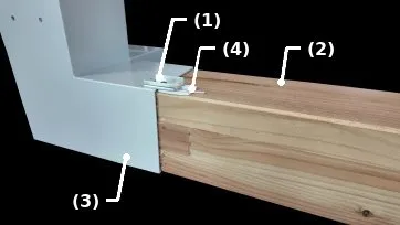 Case of a structure with pergola connectors