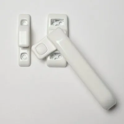 SUNDIY White Aluminum Locking Handle in Open Position