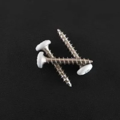 Wood and panel screws with round PZ head – A2 stainless steel – White – D 3.5 x L20 for fixing SUNDIY slats (wood and aluminum)