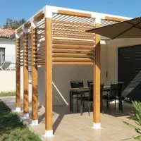 Article thumbnail: La pergola BOIS et BLANCHE de François - Connecteurs et poteaux 12x12