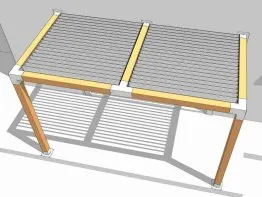 Pergola adossée bois & alu