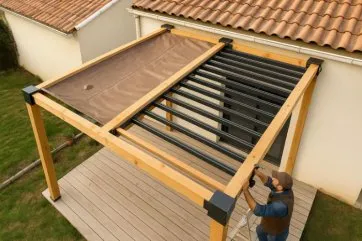Rénovation d’un pergola : remplacement des bâches en PVC par des lames orientables en ALU