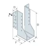 Grands sabots à ailes extérieures, gamme GLE ECONOMIQUE (développé 380mm, épaisseur 2.5mm, profondeur 90mm) - Réf. GLE540/80/2,5