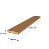 Douglas wood slat - thickness: 27mm, width: 100mm, length: 1.00m - Straight edges - Réf. SND-L-27-1000