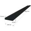 Dimensions of RAL 9005 aluminum slats