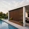 RAL 8011 textured MARXL aluminum slat 27 mm, length 2.35 m,S OXIDE