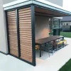 Privacy screen designed with SUNDIY mechanisms and Douglas wood slats